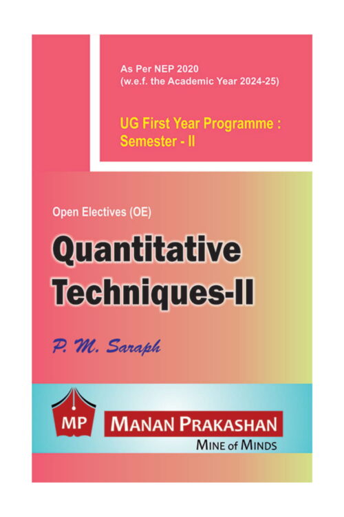 Quantitative Techniques – II – UG First Year Programme : Semester II